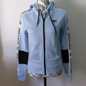 Pink | Light Blue Zip Up Hoodie